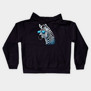 Cool Zebra Sunglasses Kids Hoodie